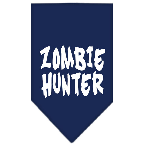 Zombie Hunter Screen Print Bandana Navy Blue large
